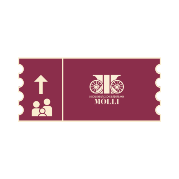 Familienfahrkarte, einfache Fahrt (2 Erw. & bis zu 3 Ki. (6-14 J.))
