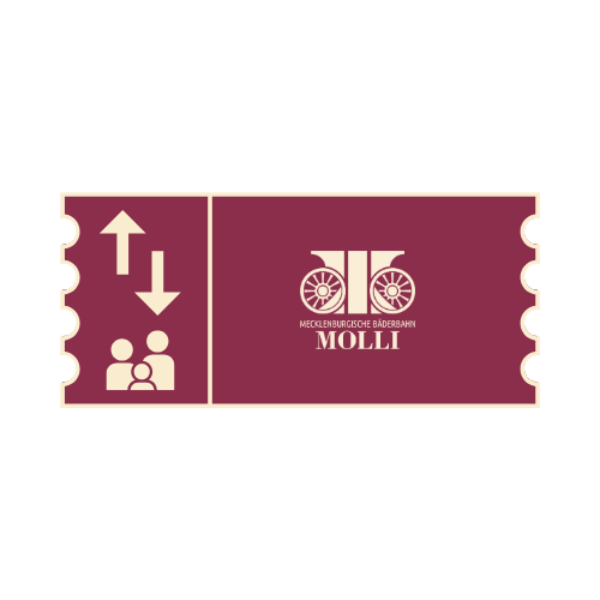 Familienfahrkarte, Hin + Rück (2 Erw. & bis zu 3 Ki. (6-14 J.))